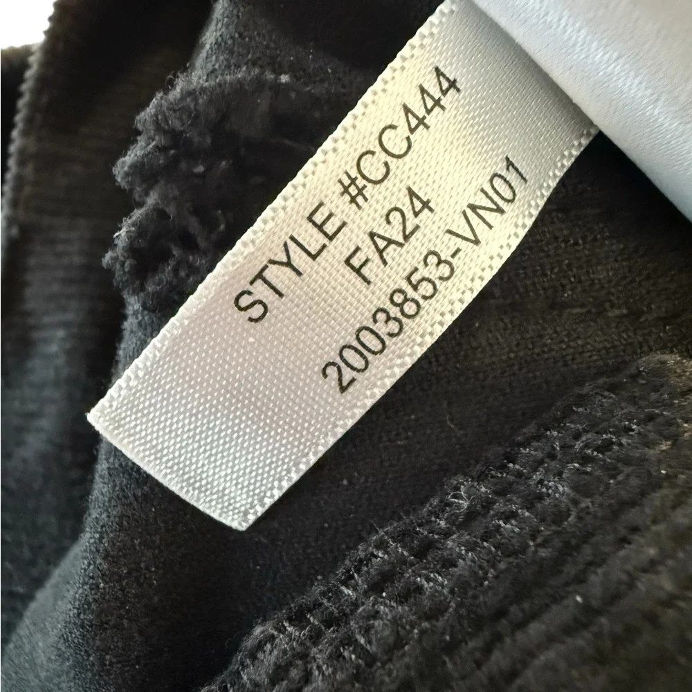J Crew Slim Wide Leg Stretch Black Corduroy Sailor CC444 Size 23 NEW Kidsc L/XL